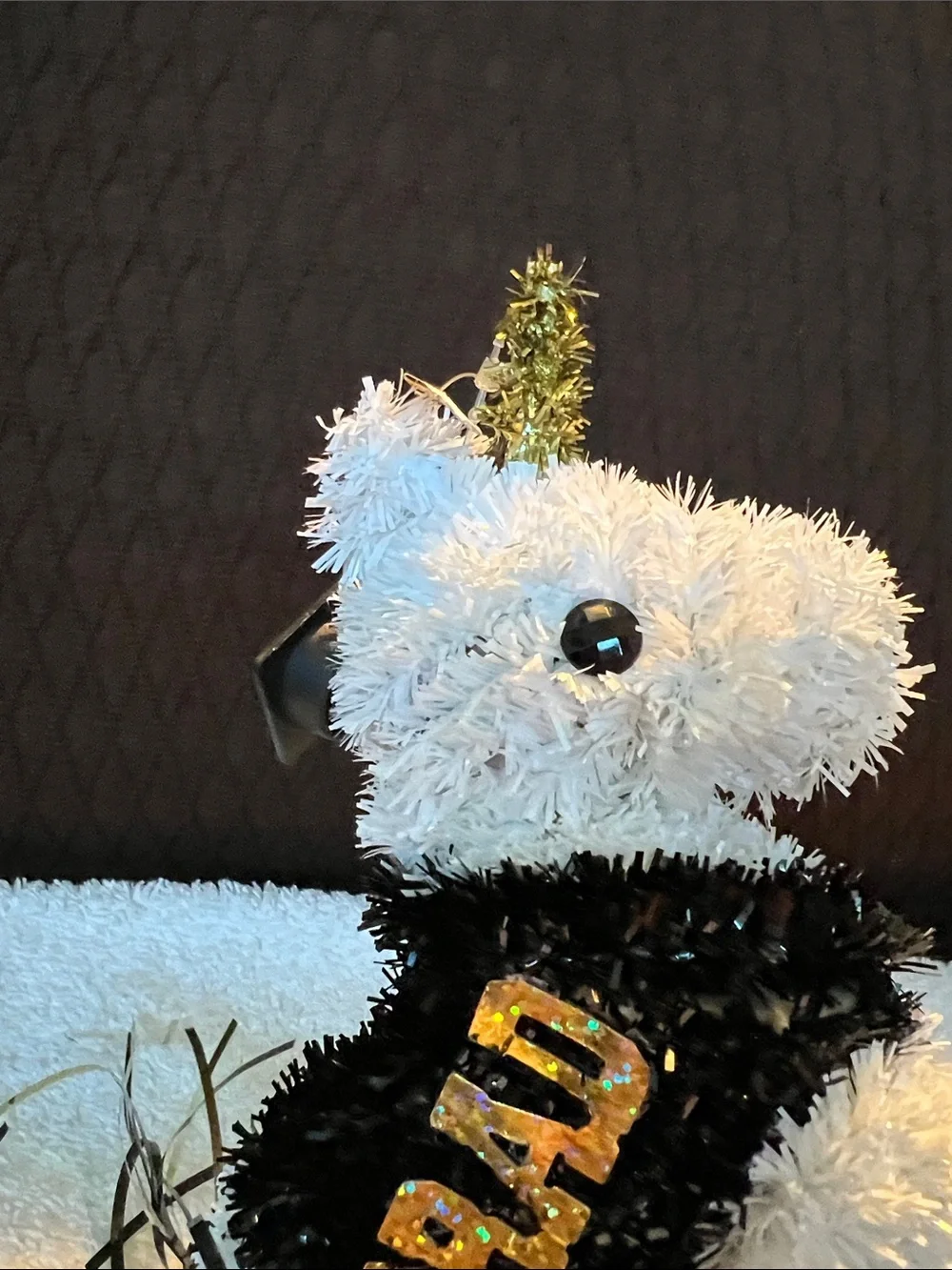 Graduation Unicorn Figurine - White with Black and Gold
